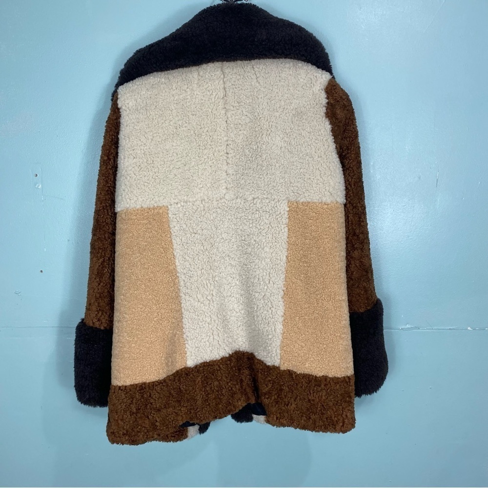 Alc Stefan Sherpa Coat Color Block Teddy Oversize… - image 7